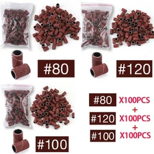 Byootique 300pcs Nail Drill Sanding Bands Machine Sets Replacement 80# 120# 180#