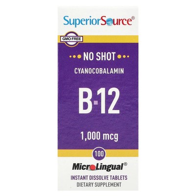 Cyanocobalamin B12, 1,000 mcg, 100 MicroLingual  Instant Dissolve Tablets