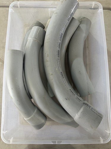 LOT OF 7* Carlon & Cantex 2-1/2 In. Standard Radius Belled End PVC Elbow &more
