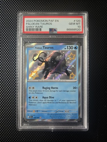 Paldean Tauros graded PSA 10 for sale on eBay