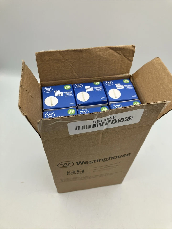 Westinghouse 5338020 Pack of (6) 10 Watt Dimmable T9 Medium (E26) - Clear - Image 4 of 4