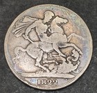 1822 George III Silver Crown Five Shilling Coin