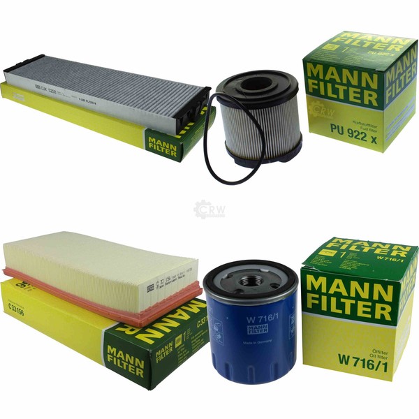 Mann Inspektionspaket Filterset FüR Peugeot 607 2.2 Hdi 2.0-image