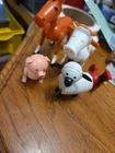 vintage Fisher-Price Little People farm animals Lot Of 5 VERY GOOD SHAPE