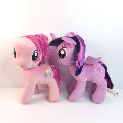 My Little Pony Pinkie Pie & Twilight Plush Stuffed Animal Lot of 2 Dolls 12''