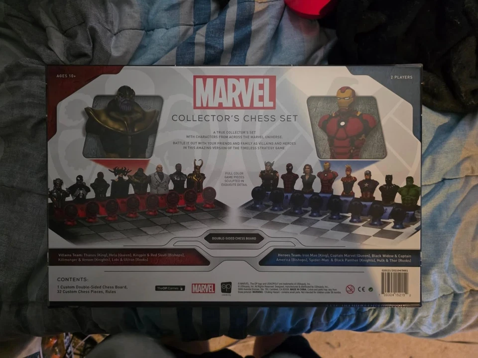 Juego de Ajedrez Coleccionista Marvel Licencia Oficial Ajedrez Esculpido Personalizado [RARO] Foto 3 de 3