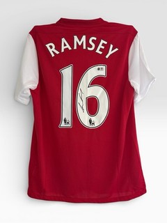 Aaron Ramsey Arsenal Signed Shirt ACG AUTHENTICATED RARE COA Wenger RVP