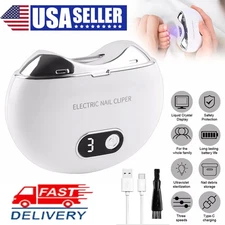Safety Electric Nail Clipper Automatic Thick Nails Trimmer Specialty Tool New US