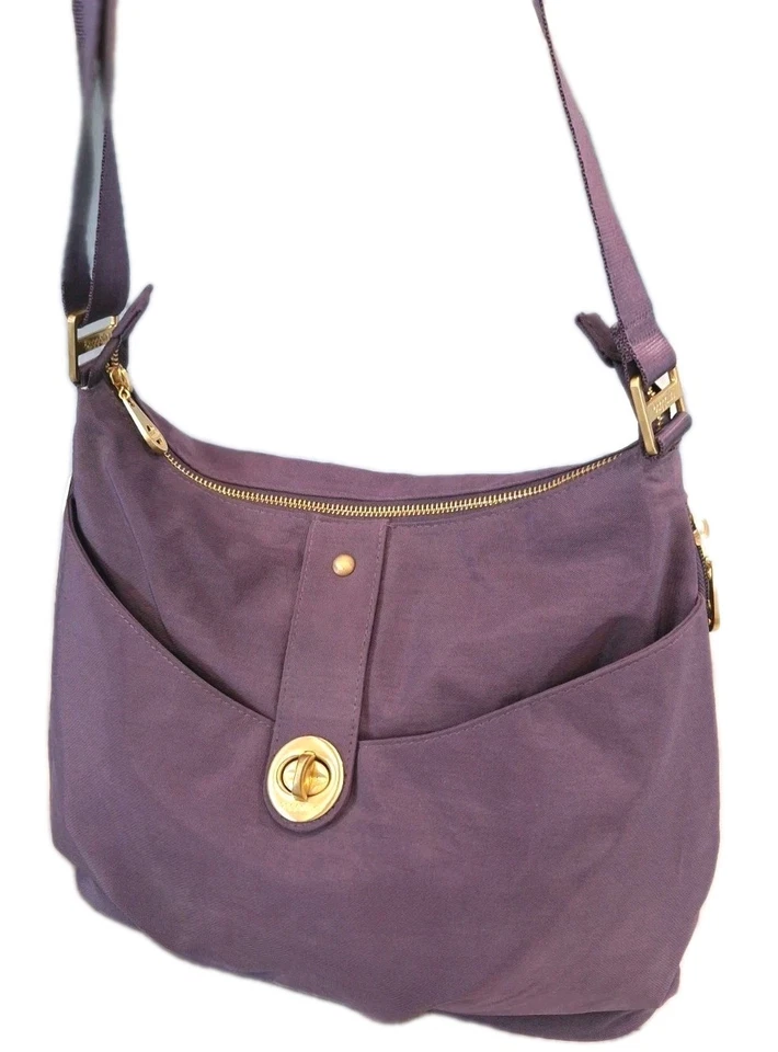 Bolso Bandolera o Bolso de Hombro Baggollini Púrpura Nylon Multi-bolsillo Embalable Nuevo Foto 2 de 4