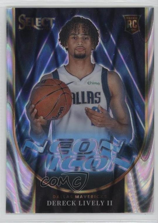 2023 Panini Select Neon Icons Tectonic Prizm Dereck Lively II #16 Rookie RC 0nr3
