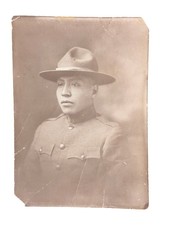 WWI Native American Soldier Photo George H Roberts Pawnee Indian Good Chief OK