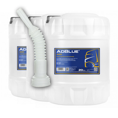 MANNOL AdBlue Diesel-Abgasreinigung, 3x20 Liter mit Flextube Auslaufhilfe