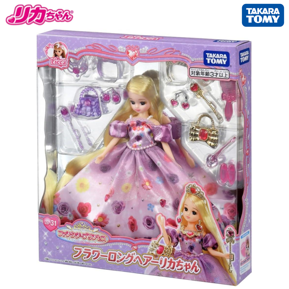 Licca-chan Doll LD-31 Fantasy Princess Flower Long Hair Takara