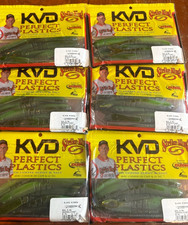 6 NEW Packs STRIKE KING Perfect Plastic 4-1/2" BLADE MINNOW Baits GrnPkn/Chart