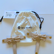 HEY MARLY Schuh Charms Schleife Beige 2er-Set aus Kunstleder & Metall