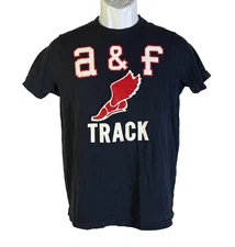 Abercrombie New York Muscle Short Sleeve A & F Track T-Shirt Blue XL SEE SIZE