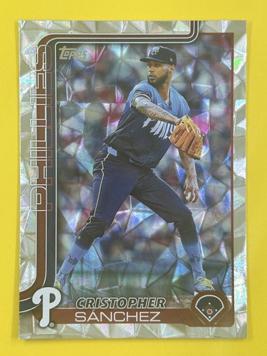 2025 Topps Series One Cristopher Sanchez #109 Diamante Foil Parallel, Phillies