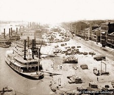 Birdseye View of Riverboats, St. Louis, Missouri - 1879 - Historic Photo Print