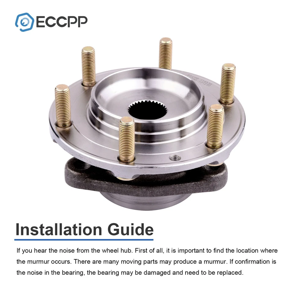 Cojinete de cubo de rueda delantero de 1 pieza para Hyundai Entourage 2007-2010 Kia Sedona 2006-2012 Foto 4 de 4