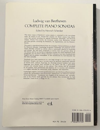 Complete Piano Sonatas Vol II Ludwig van Beethoven Edited By