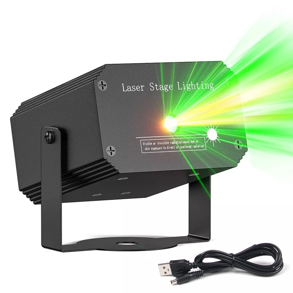 Mini Laser Projector Stage Lights LED R/G Disco Lighting Xmas Party KTV DJ LigHF - Image 3 of 4