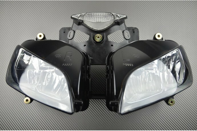 Feu avant CBR 1000RR 2004-2005 avec éclairage halogène puissant et lentille polycarbonate