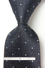 New Classic Polka Dot Black White JACQUARD WOVEN 100 Silk Men's Necktie Tie
