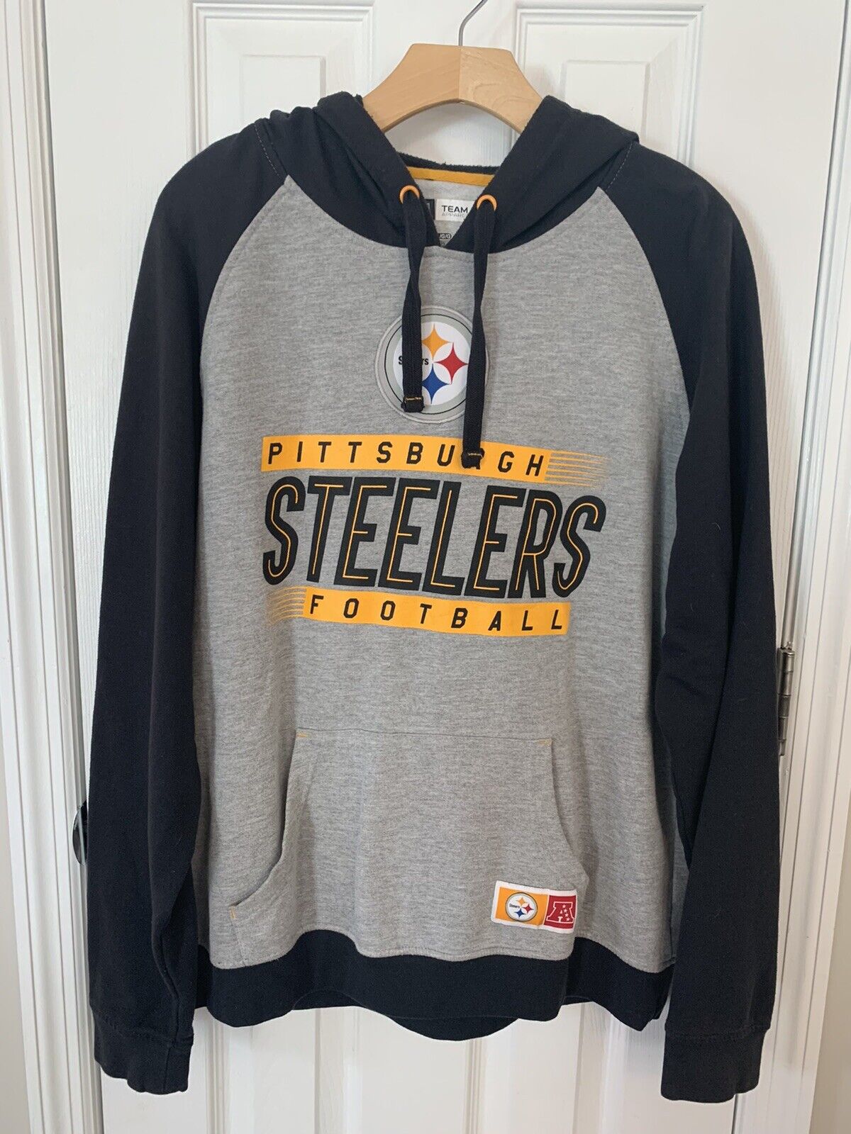 Pittsburgh Steelers Grey Sweatshirt Sz L Used