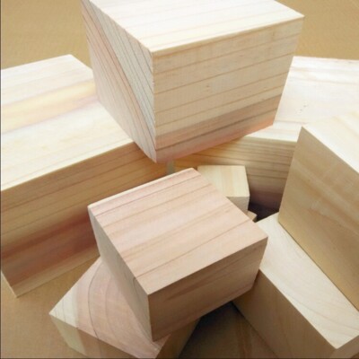 10Pcs 3d wooden cube stackable wood blocks Pine Blocks