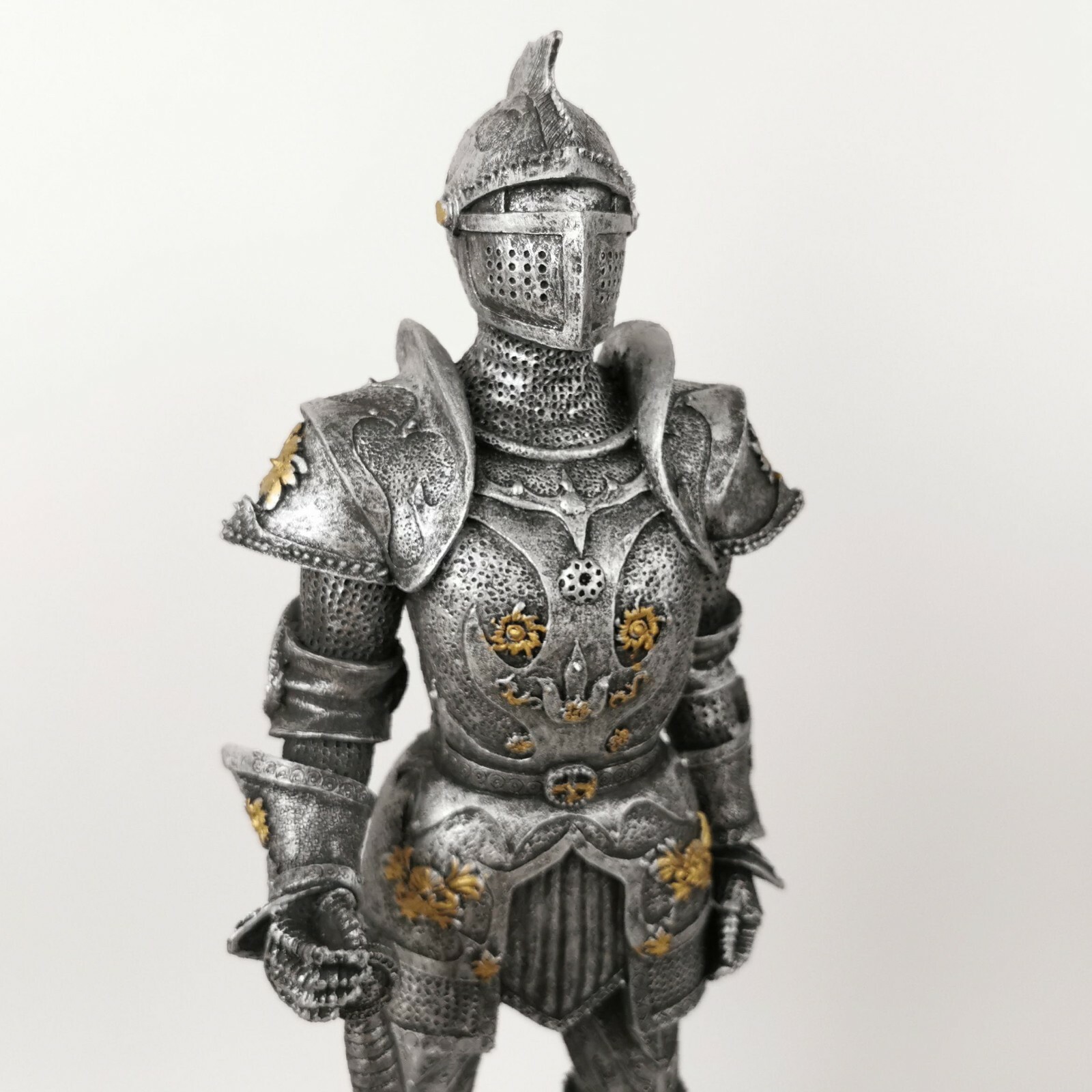 Decorated Ritter großer Ritter Figur 39cm silber Schwert Ritterrüstung Deko Mittelalter ...