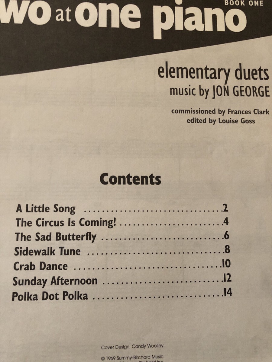 Two at One Piano, Bk 1 (Frances Clark Library) - Paperback By Jon