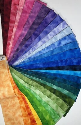 "NEW” All 32 Different Colors of "2.5" Quilt Strips From QT Fabrics