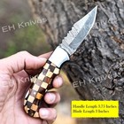 CUSTOM HANDMADE FORGED DAMASCUS STEEL FOLDING POCKET KNIFE CAMPING KNIFE 4496