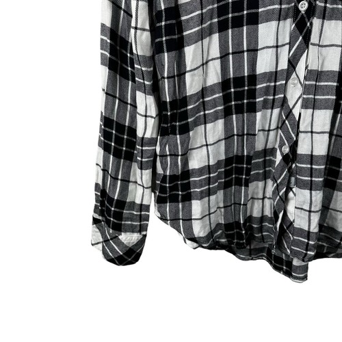 RAILS Hunter Plaid Shirt in Navy Snow Forest Long Sleeve Buttoned Women's Small - Picture 4 of 24