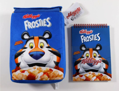CLAIRE'S KELLOGG'S FROSTIES GROSSES PLÜSCHTIER STOFFTIER + NOTIZBLOCK NOTIZBUCH GESCHENKSET