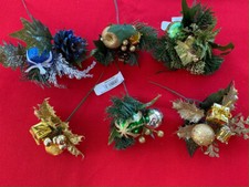  6 Christmas Floral Picks variety of styles