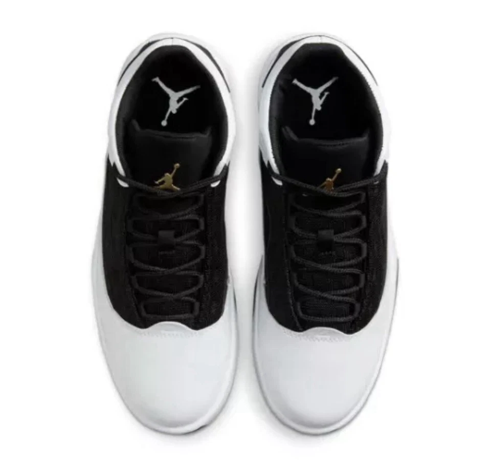 Nike Air Jordan Mens Max Aura 2 ''White Black Gold'' Basketball Shoes CK6636-107 - Image 4 of 4
