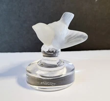 Lalique France Crystal Rossignol Nightingale Paperweight Figurine 2 5/8 inch