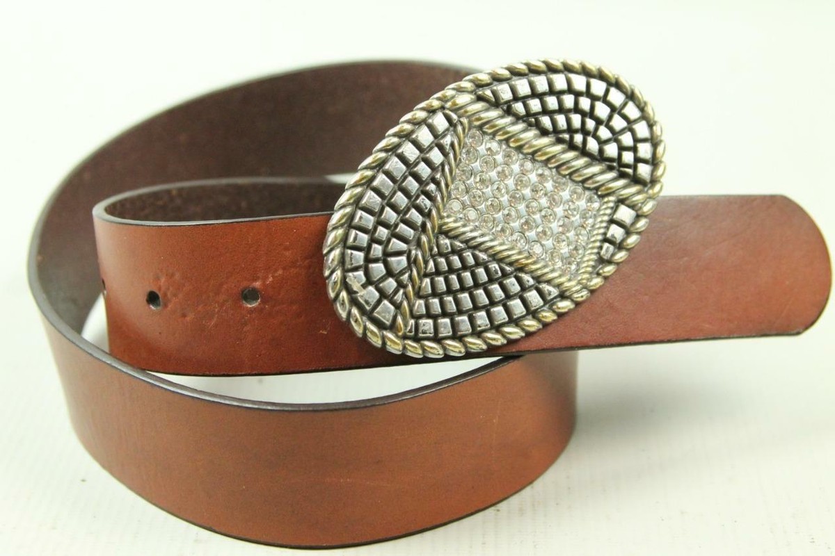 Chico’s Woven Brown Bohemian Leather Buckle Belt Size XL/XXL Chicos Woven Ring Belt Brown Leather Aztec | Mercari main image 4