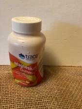 Trace Minerals Magnesium Gummies Peach 120 Gummy EXP 9/25 *Dented Bottle