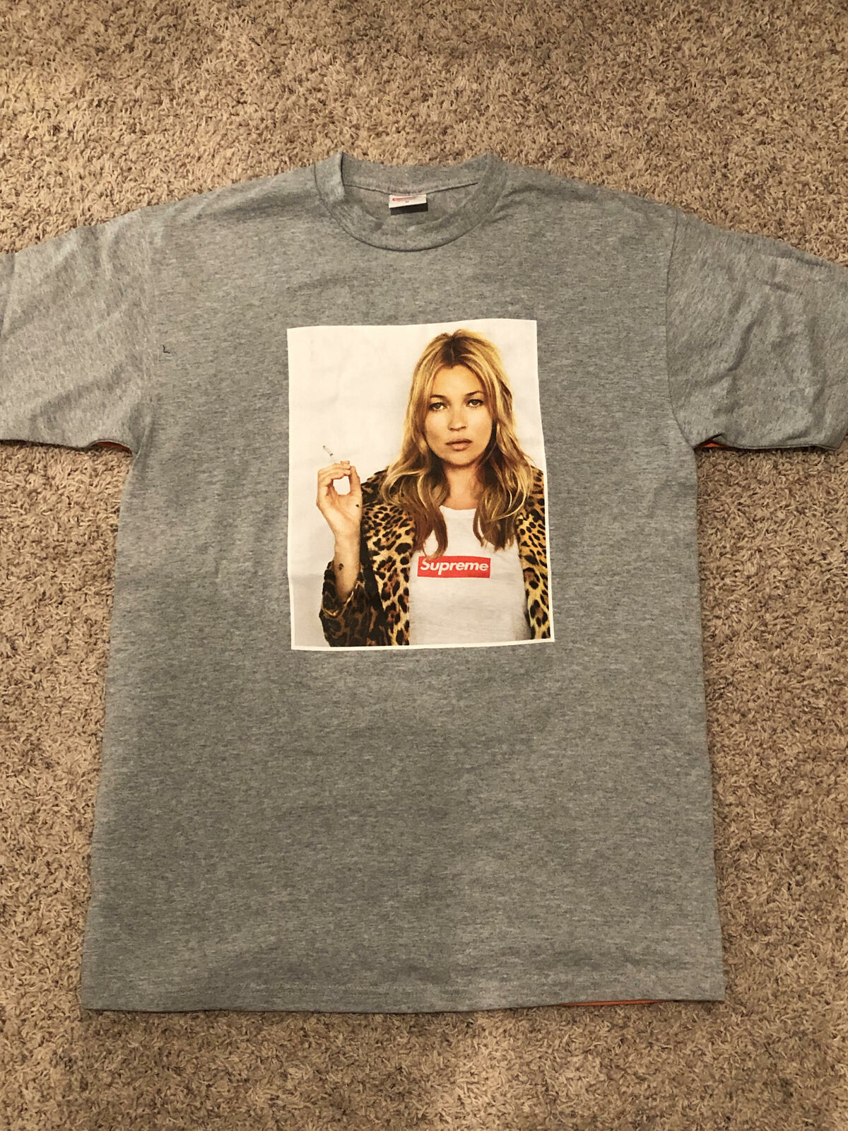 Supreme Kate Moss Photo Tee Grey Orange F/W 12