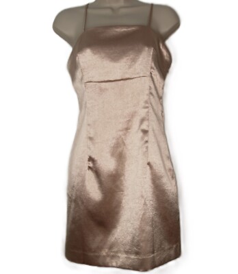 rose gold satin bodycon dress Azazie Inara