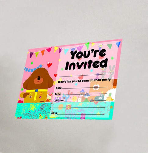 HEY DUGGEE invitations HEY DUGGEE party invites children birthday girls kids - Picture 2 of 2