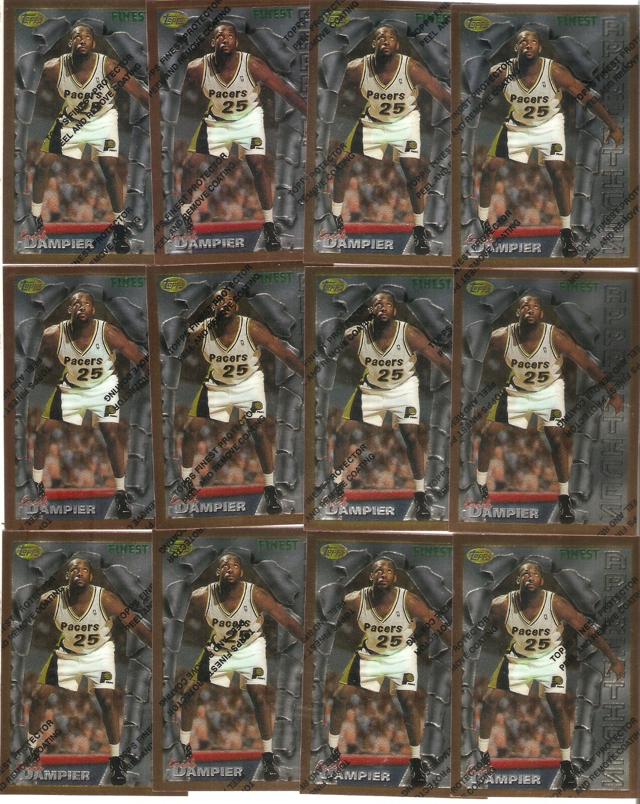 ERICK DAMPIER ROOKIE 47 CARD LOT 1996-97 TOPPS FINEST 70 PACERS WARRIORS MAVS