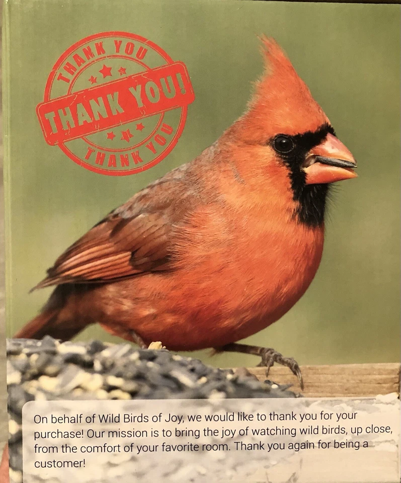Alimentador de pájaros grande Wild Birds of Joy ventana acrílico con bandeja extraíble nuevo Foto 4 de 4