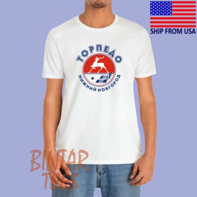 Torpedo Nizhny Novgorod KHL Russian Professional Hockey White Size S to 5XL