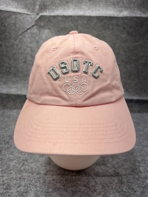 U.S. Olympic Training Center Hat Cap Strap Back Adult One Size Pink 100% Cotton