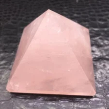 Natural Pink/Rose Quartz Pyramid Crystal Gemstone Hexagonal Healing Decorate 1Pc