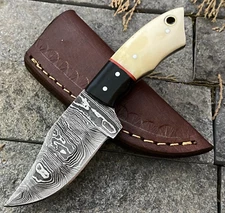 SHARD®™ 6"  CUSTOM HAND FORGED Damascus Steel EDC Skinner Hunting Knife W/Sheath
