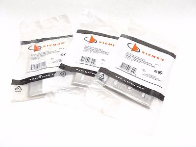 Lot of 3 Siemon Mx-Fp-S-04-SS-L Max Single Gang 4 Port Face Plate Stainless
